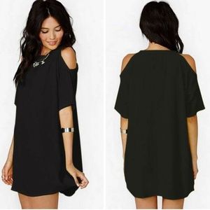 Chiffon off the shoulder dress